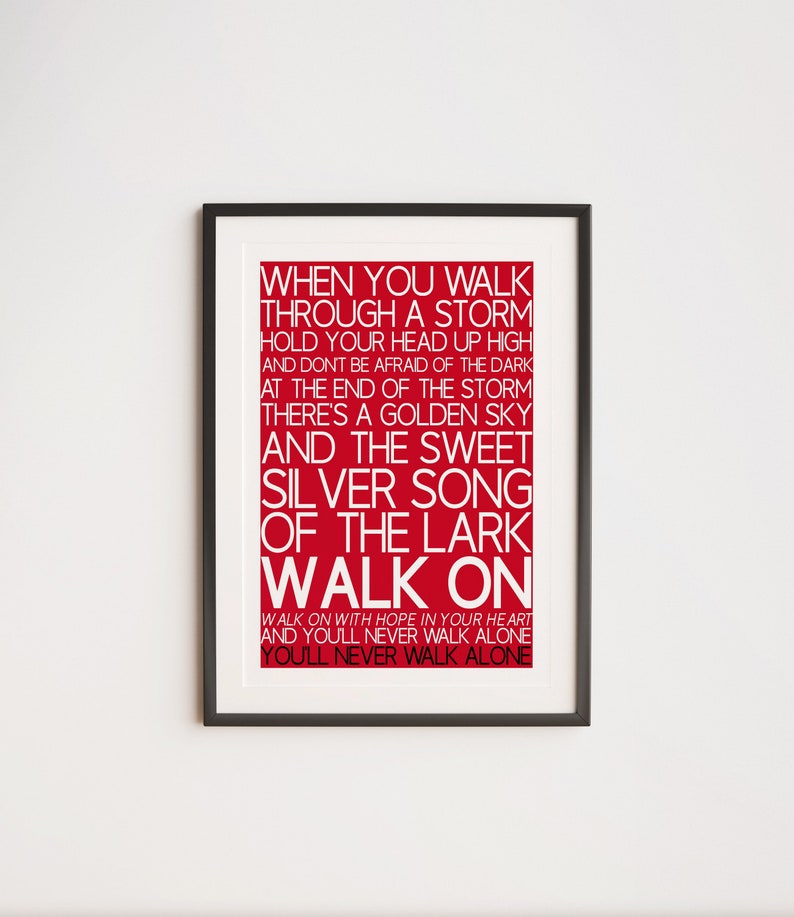 Liverpool F C Fan Lfc You Ll Never Walk Alone Gerry Etsy