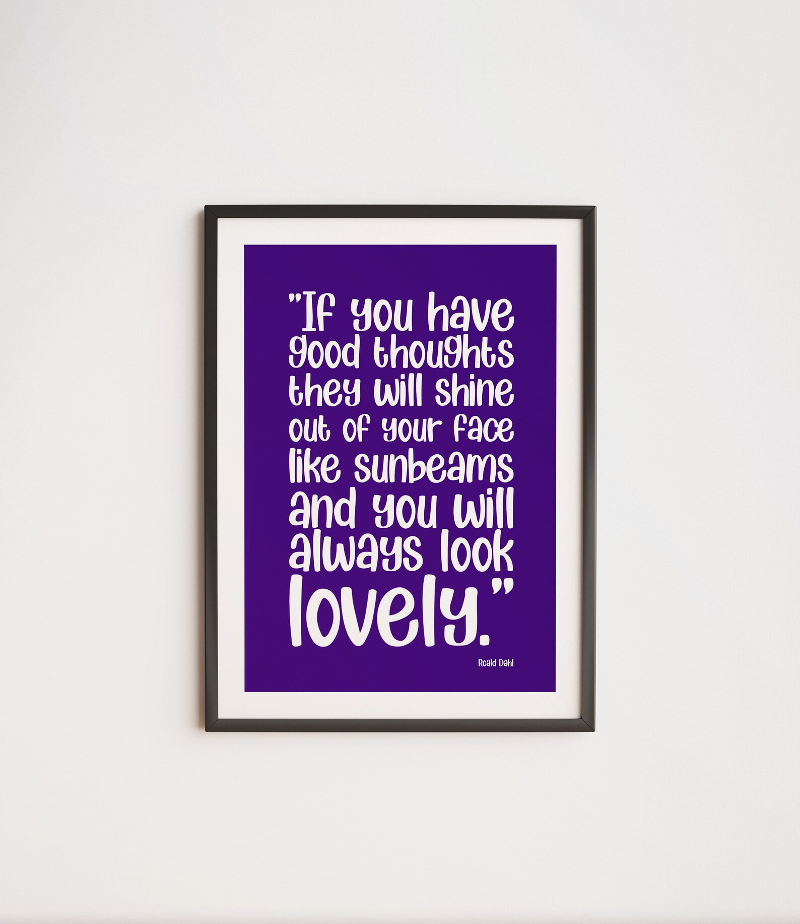 Roald Dahl Inspiré Citation motivationnelle Tirage de Etsy