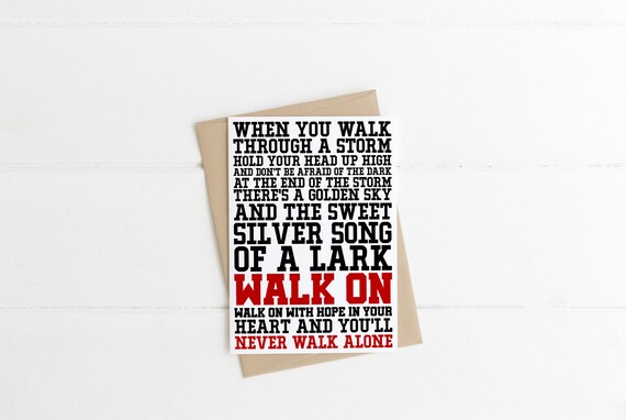 Liverpool Fan You Ll Never Walk Alone Gerry And The Etsy