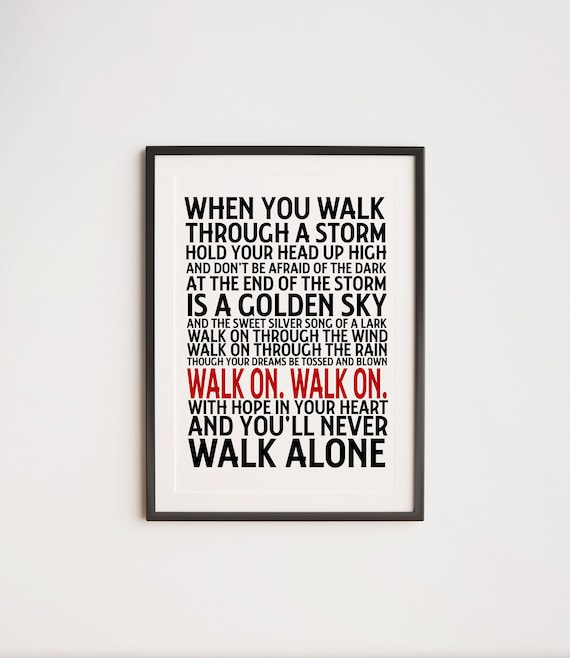 Liverpool Fan You Ll Never Walk Alone Liverpool Fan Etsy