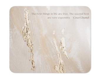 Elegant Inspirational Desk Mouse Pad - Stylish Office Decor, Gift, Minimalist Design, Home Office Accessory, Quote