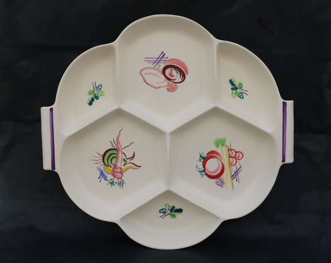 Mid Century Snack Serving Dish Hors d'oevres dish By Poole Pottery Made In England .