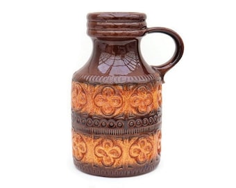 Mid Century Scheurich Keramik Design Pattern 489-23, MCM  West Germany Handled Vase