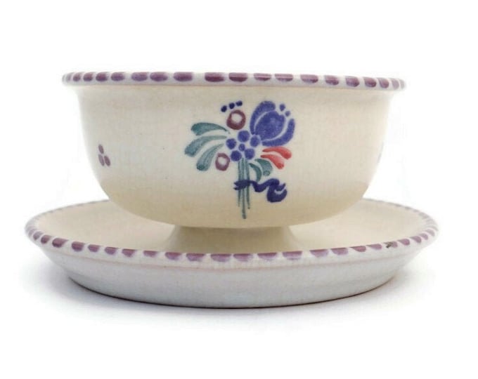 Antique Poole Pottery Carter, Stabler and Adams Small Footed Bowl or Grapefruit Dish 1920's.