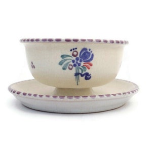 Antique Poole Pottery Carter, Stabler and Adams Small Footed Bowl or Grapefruit Dish 1920&#39;s.