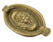 Reclaimed Victorian Cast Brass Lion English Door Knocker .Antique Door Knocker