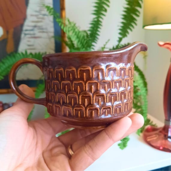 Mid Century Modern Milk Jug By Wedgwood Made in England 'Amber Pennine' Pattern 1965-1987