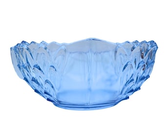 Stolzle Art Deco Blau Pressglas Schüssel: 1930er Jahre Tischdekoration