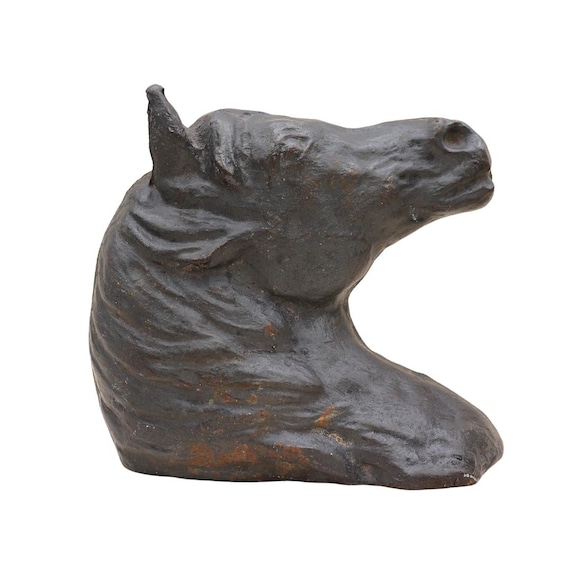 Heavy Cast iron Flat Back Horse Head, Horse Statue, Horse Sculpture