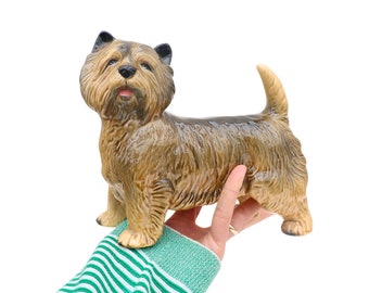 Mid Century Coopercraft Cairn Terrier Dog Figurine, Retro Ceramic Terrier Dog, Mid Century Animal Decor