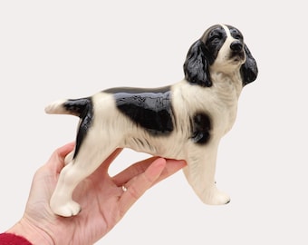 Mid Century Coopercraft Springer Spaniel Dog Figurine, Retro Ceramic Springer Dog, Mid Century Animal Decor