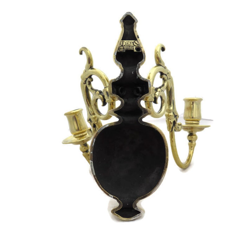 Antique Brass Wall Mounted CandleHolder with Mythical Sea Etsy