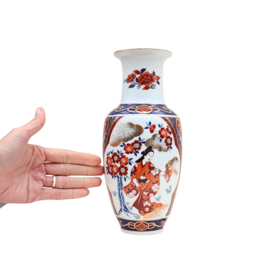 Vintage St Michael's Ceramic Japanese Vase, 80's Japanese Vase, 80's Sta Michael's Home Decor, Chinoiserie Vase