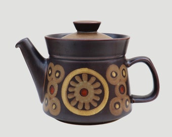 Denby Arabesque Pattern Tea Pot 2" Pints, MId Century Modern Tea Pot, Retro Tea Pot