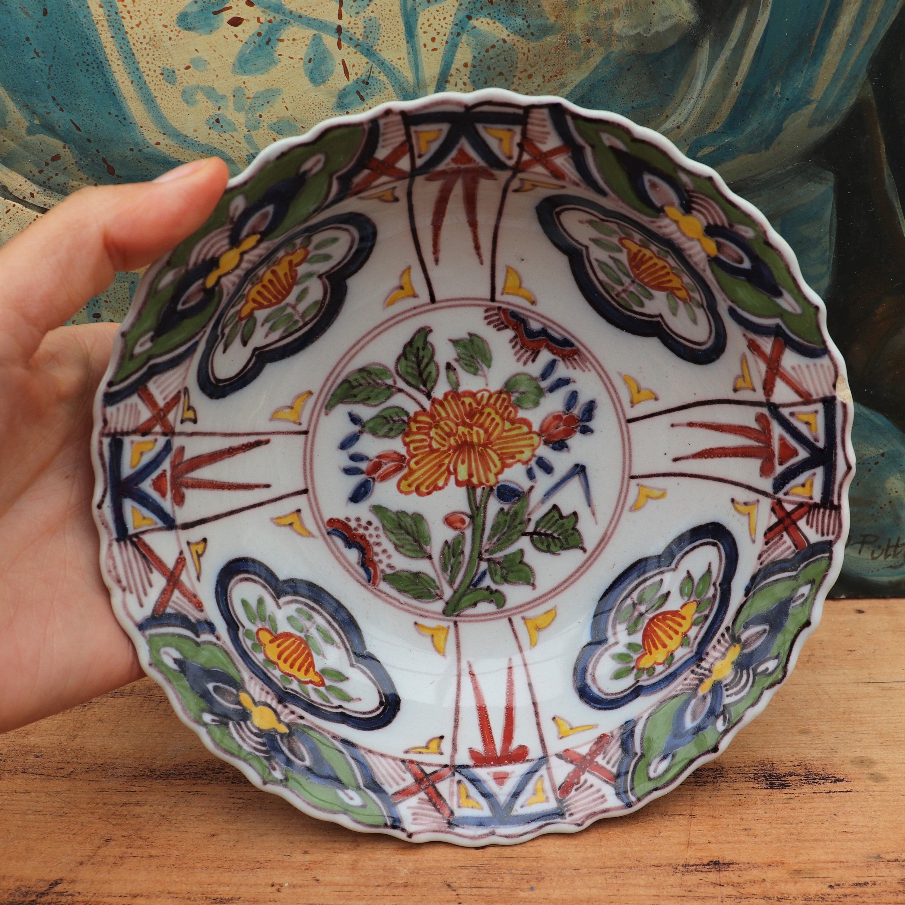 Hand Painted Bowl by Dutch Pottery Company Tichelaar Makkum