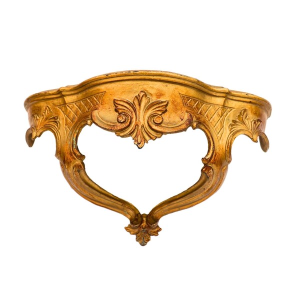 Italian Florentine Ornate Moulded Resin Wall Shelve Rococo Style