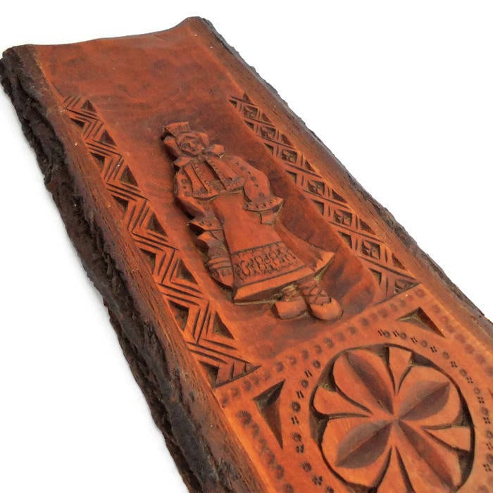 Vintage Hand Carved Wooden Wall Hanging Romanian Folk Art Rustic Decor.Wood Plank Wall Decor
