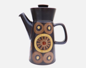 Denby Arabesque Pattern Coffee Pot 1.5" Pints, MId Century Modern Coffee Pot, Retro Coffee Pot