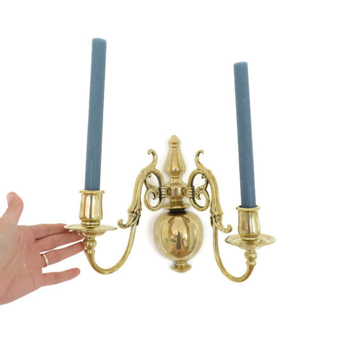 Antique Brass Wall Mounted CandleHolder with Mythical Sea Etsy