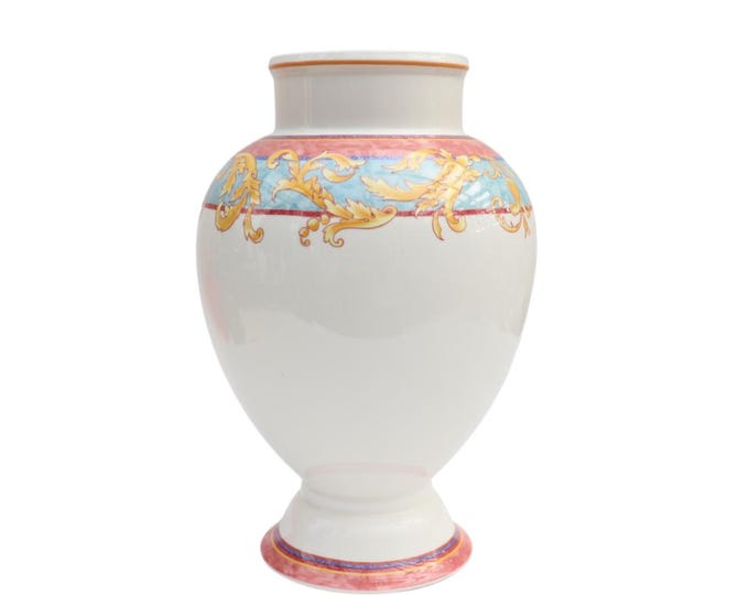 Villeroy & Boch Vivaldi Vase: Large Porcelain Vase with Scroll Decoration