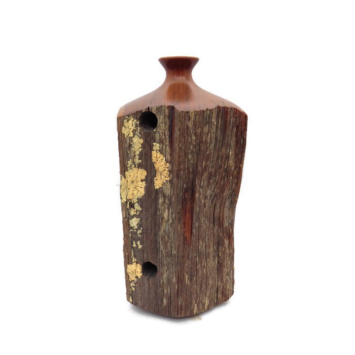 1950'S Jarrah Wood Fence Post Weed Pot Sculpture Made in West Australia