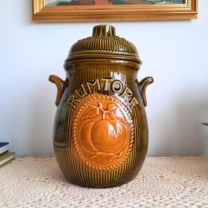 Mid Century West German Green Scheurich Rumtopf Deckeldose 11 '' Hoch Sehr Guter Zustand 807-28 Mit Original Broschüre