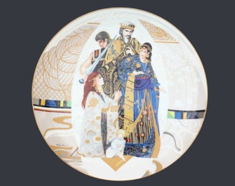 Knowles Decorative Plates Biblical Series '' The Judgement of Salomon '' 1984, 80's Decorative Plates Made In USA