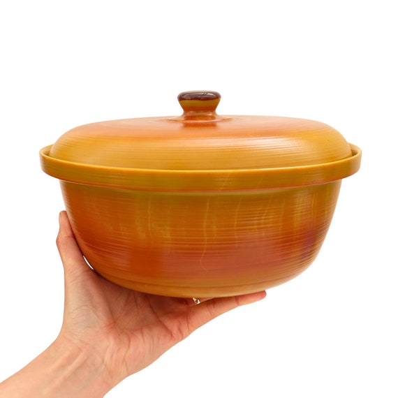 Large Mid Century Arcopal Volcano Lidded Casserole Oven To Table, Vintage French Opaline Glass Cssserole Dish