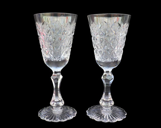Stuart Crystal Connaught Wine Goblets: Rare Discontinued Pair