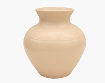 Mid Century Stoneware Vase,in An Earthy Tone, 50's Ceramic Vase, Minimalist Vase