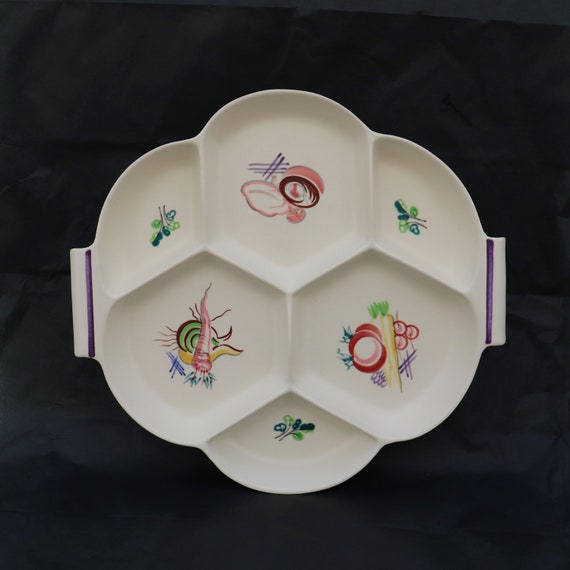 Mid Century Snack Serving Dish Hors d'oevres dish By Poole Pottery Made In England .