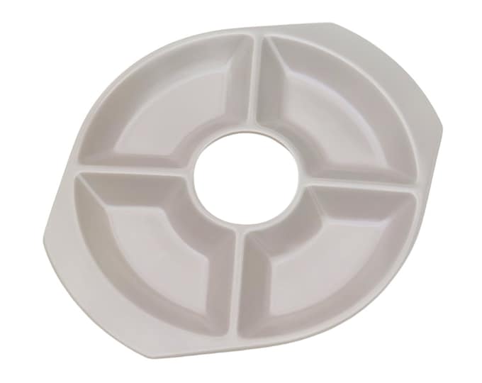 Mid Century Poole Pottery Snack Tray: MCM Crudités Serving Dish