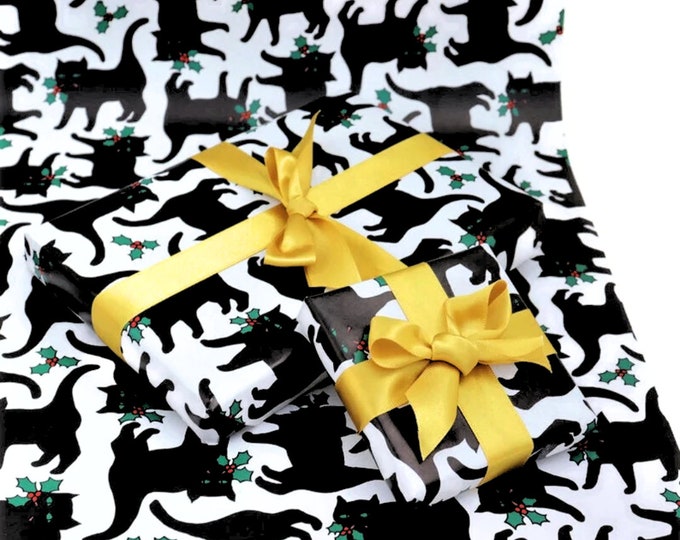 Vintage Black Cats Wrapping Paper: Catherine Brighty Design, 1995