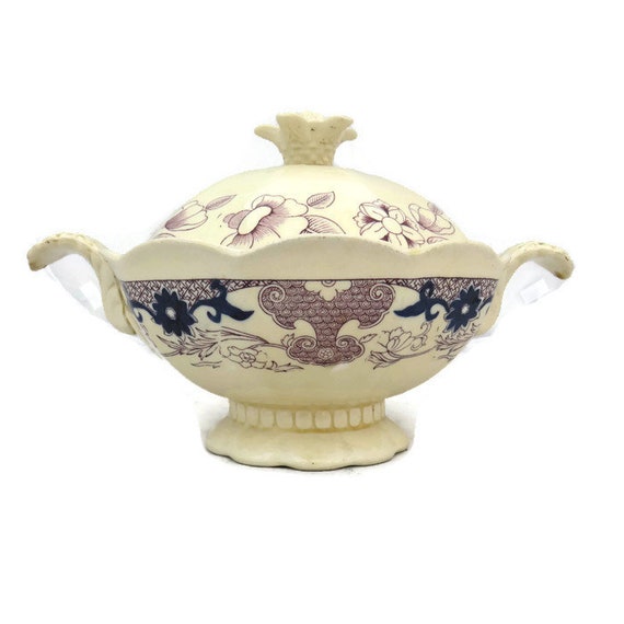 Masons Ironstone Early 20TH Century Tureen Lidded with a Floral and Oriental Design USA Patent 76999.