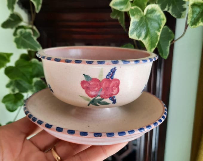 Antique Poole Pottery Carter, Stabler and Adams Small Footed Bowl or Grapefruit Dish 1920's.