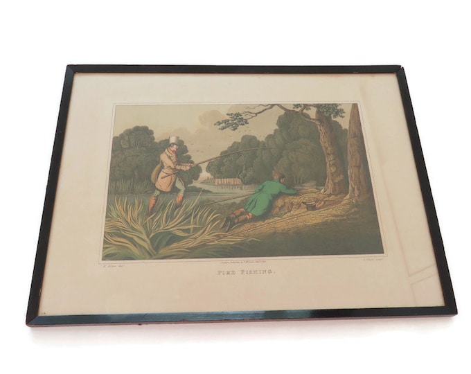 Antique "Pike Fishing" Print by Henry Alken, 1820 - English Sporting Art