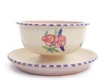 Antique Poole Pottery Carter, Stabler and Adams Small Footed Bowl or Grapefruit Dish 1920's.