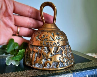 Antique English Brass Sanctuary Church Bell, Victorian Style Brass Bell, Gift for teacher