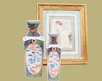 Vintage St Michael's Ceramic Japanese Vases, 80's Japanese Vases, 80's Sta Michael's Home Decor, Chinoiserie Vase