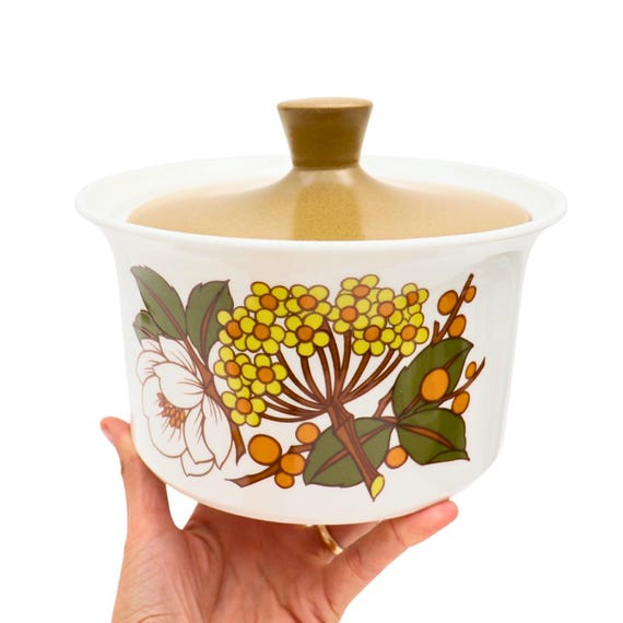 Mid Century Floral Tureen by Midwinter Meadowsweet Pattern C 1970's , Autumn Dinnerware