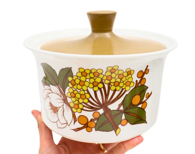 Mid Century Floral Tureen by Midwinter Meadowsweet Pattern C 1970's , Autumn Dinnerware