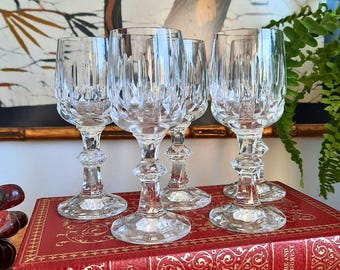 5 Schott Zwiesel Crystal Cordial Glasses: Vintage Tango Pattern
