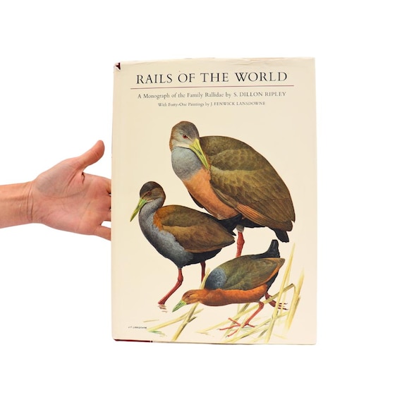 Mid Century Coffee Table Book About Birds -Rails Of The World- by S. Dillon Ripley -1977  Rallidae,  Large  Retro Ornithology Book