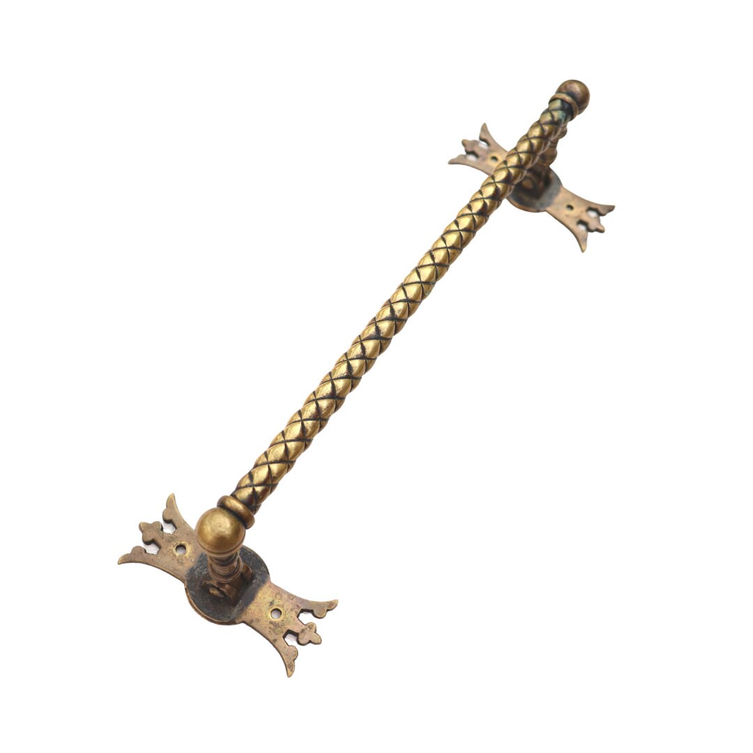 Antique brass hand towel holder best sale