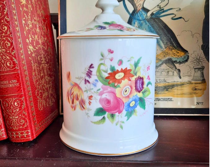 Mid Century Coalport China Junetime Lidded Jar Floral Decoration Made In England