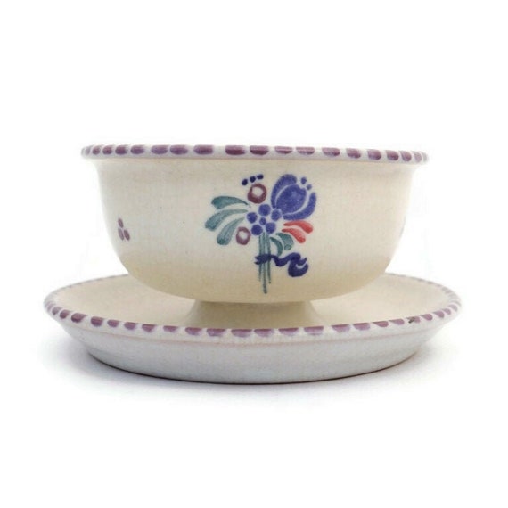 Antique Poole Pottery Carter, Stabler and Adams Small Footed Bowl or Grapefruit Dish 1920's.