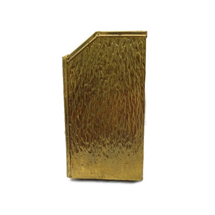 Vintage Lombard Brass Embossed Magazine Peasants Scene,Made in England