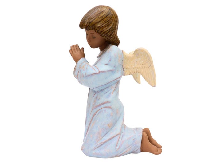 Nao By Lladro Gres Daily Prayers Angel Girl Christmas Figurine H 8'' Tall RARE