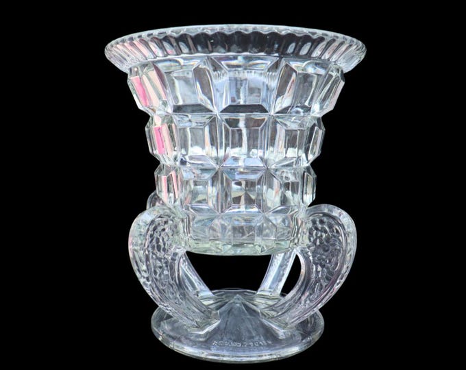 Art Deco Glass Vase or Wine Chiller: Hoskins Rose & Co, Czechoslovakia