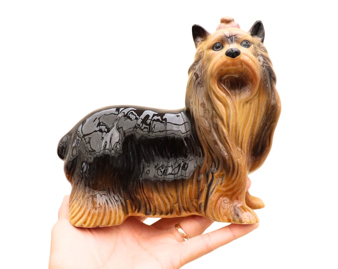 Mid Century Coopercraft Yorkshire Terrier Dog Figurine: Retro Ceramic Decor